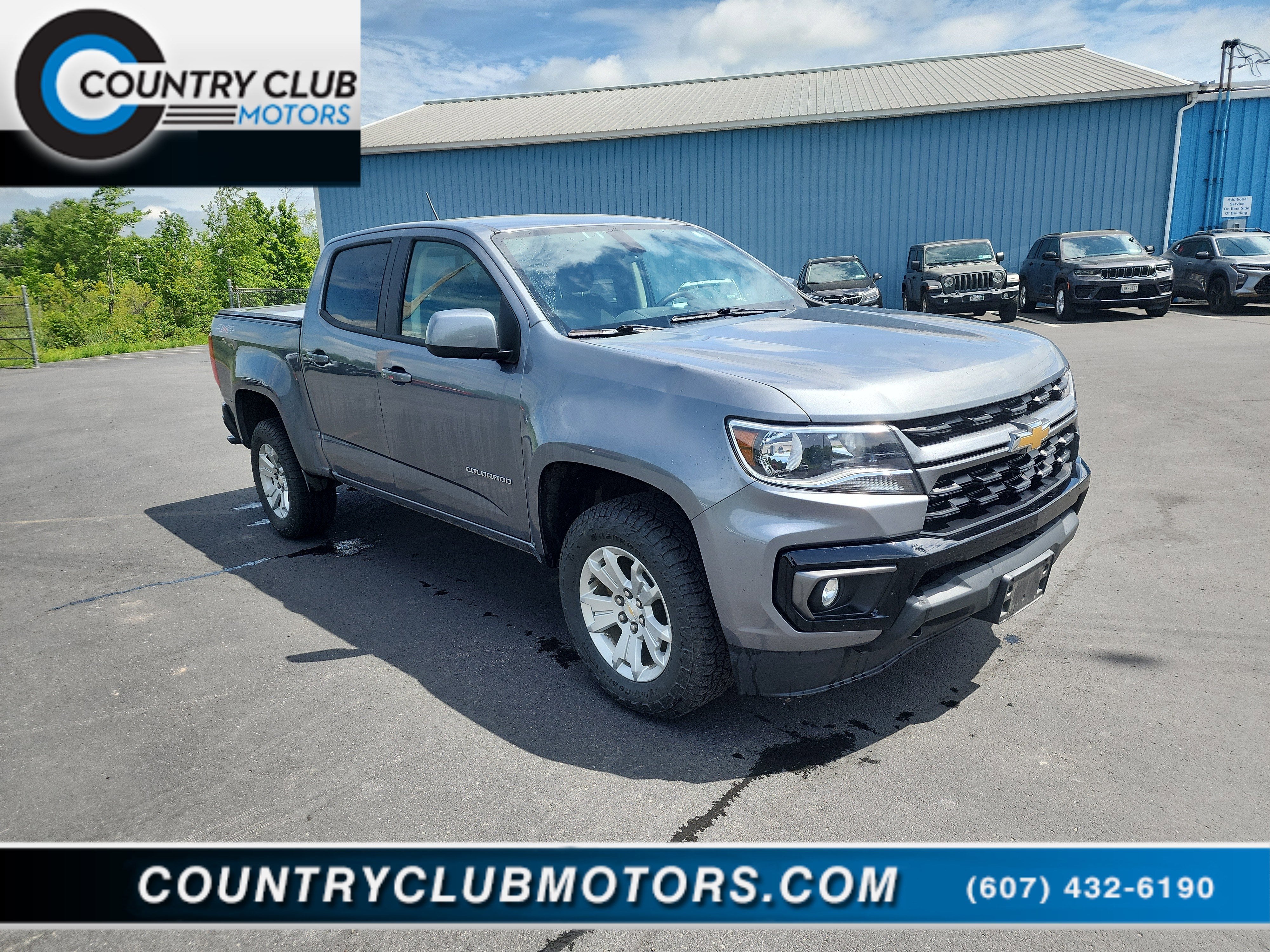 2021 Chevrolet Colorado 4WD LT in Satin Steel Metallic — front three-quarter view