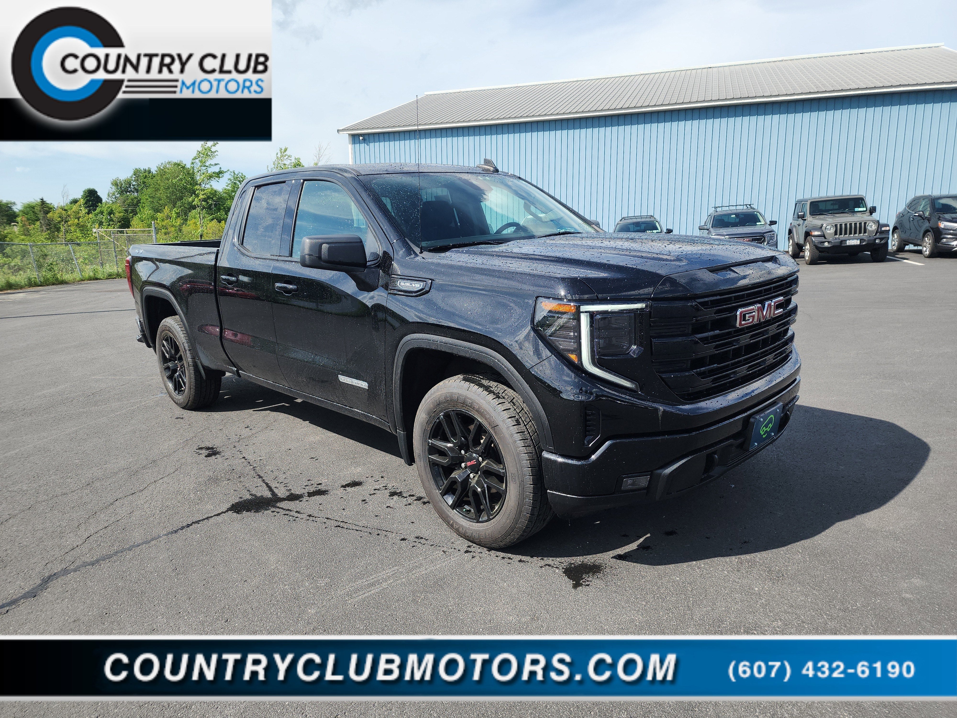 2023 GMC Sierra 1500 Elevation in Onyx Black — front three-quarter view